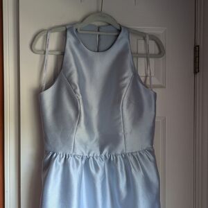 Alfred Sung Long Blue mist formal bridesmaid dress 10R